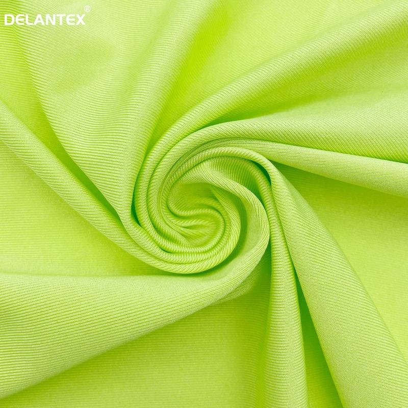 Delantex Fluorescent Green Dry Fit Semi-gloss Stretch Fabric for Beautiful Swimsuit