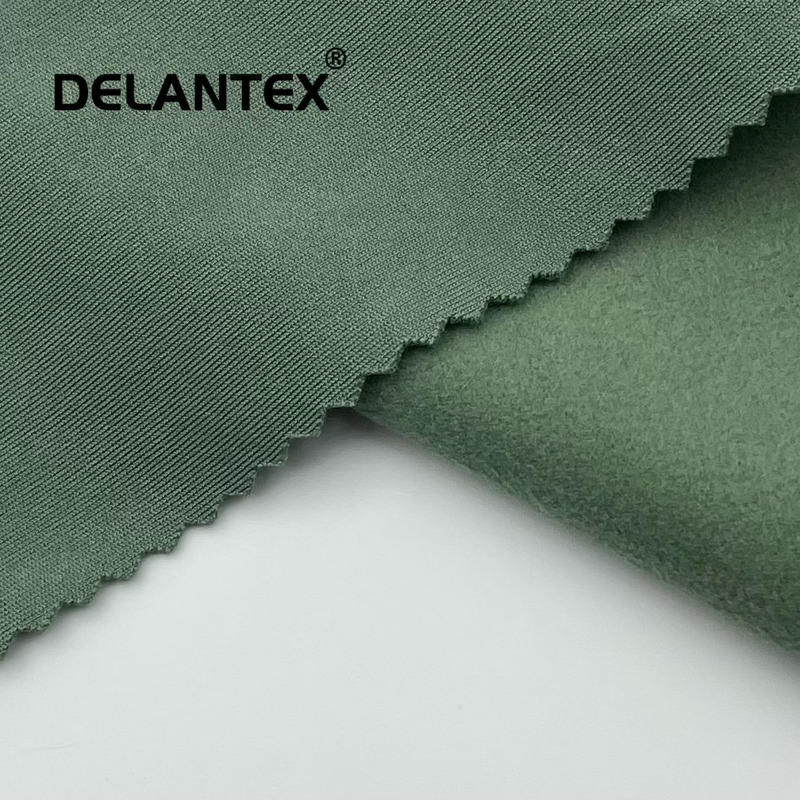Delantex Knitted Durable Brushed 85 Polyester 15 Elastane DTY Jersey Fabric