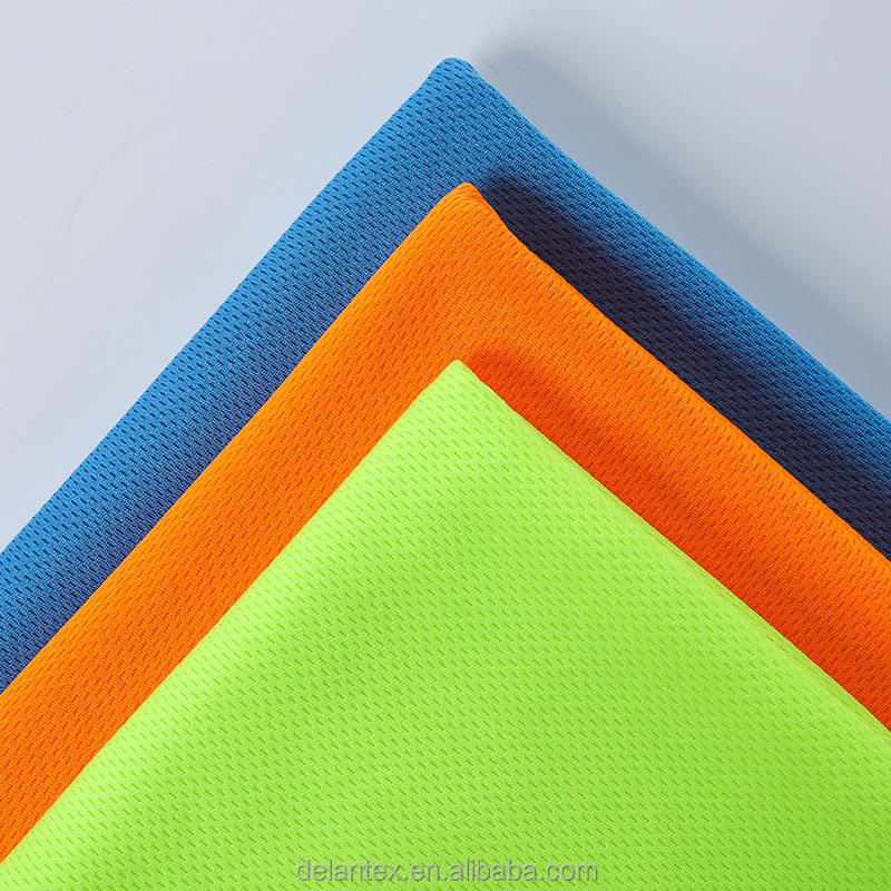 Delantex Bird Eye Bonded Interlock Fabric Polimaiky Recycled Poly Sports Jacket Fabric