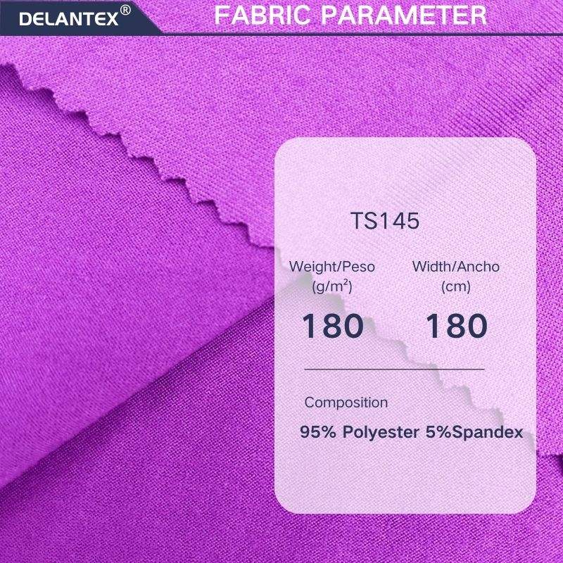 Delantex Super Soft 4 Way Stretch Double Brushed Jersey Fabric 100% Polyester for Girls' Sweatshirt Underwear Sleepwear Lining