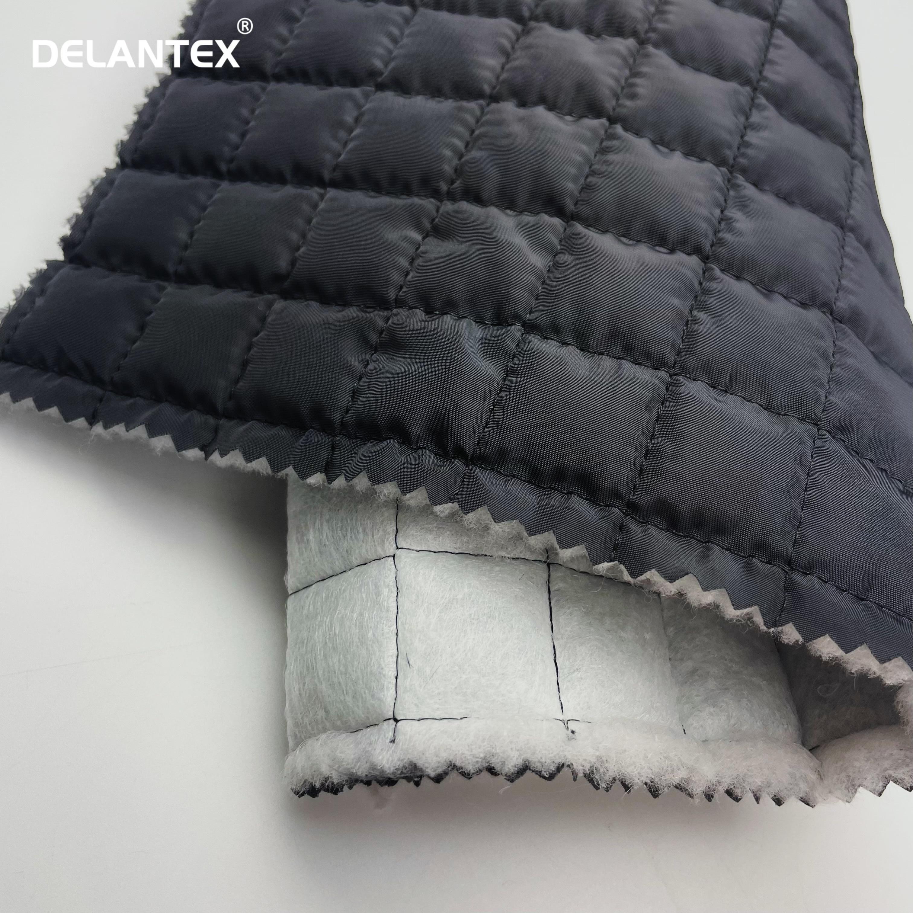 Delantex Warm Quilted Fabric 100% Polyester Pongee Quilting Fabric for Garments