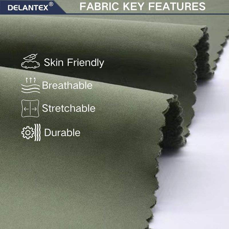 Delantex Wholesale 100% Polyester Windproof Laminated 4 Way Stretch Bonded Polar Fleece Fabric for Jacket