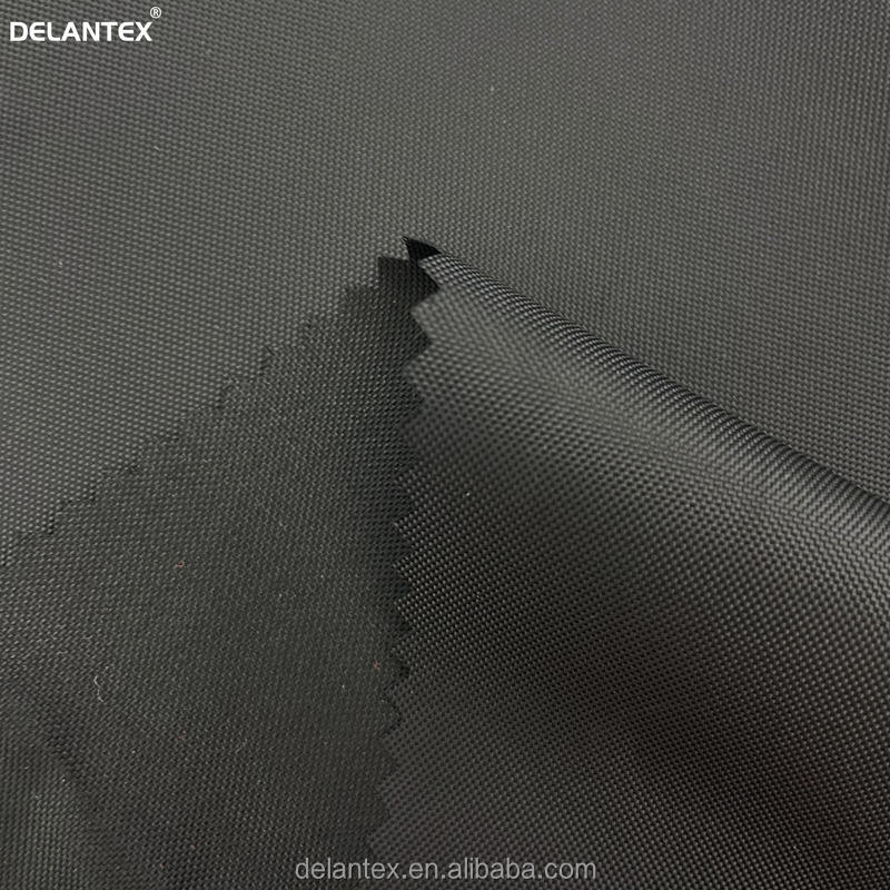 Delantex Hot Sale 100% Polyester Black Waterproof Oxford Fabric Coating Wovened for Schoolbags Linings Outdoor Garments Girls