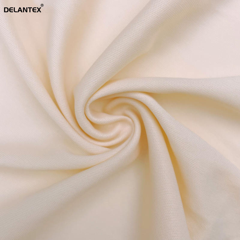 Delantex Wholesale Garment Fabric 100poly Weft Knit Interlock Fabric for Sweatshirt