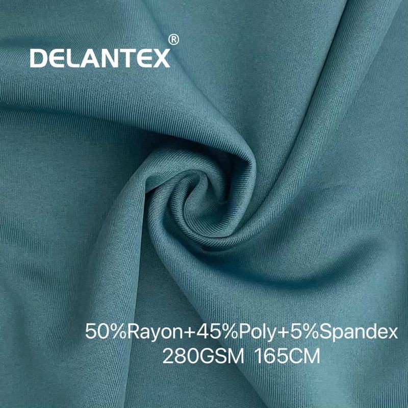 Hot Selling High Quality Stretch Techno Crepe Scuba Sandwich Moss Crepe Fabric for Spring Autumn Ladies&prime; Dress Jacket