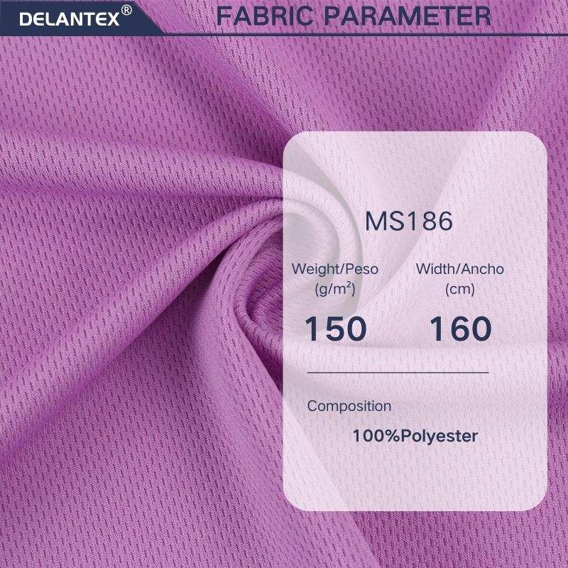 Delantex Medium Perfect for Digital Printing Cloth Soft Mesh Fabric for Sportswear