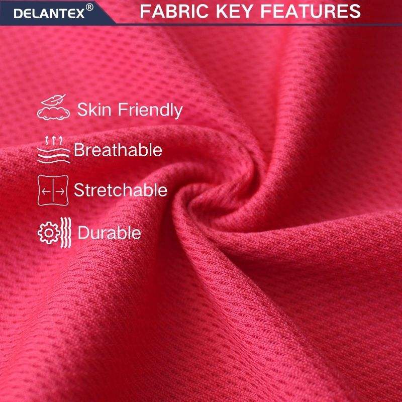 Delantex 100% Polyester Birds Eye Jersey Mesh Fabric Plain Micro Mesh for Sports Outdoor Garments Diapers for Girls Free Sample