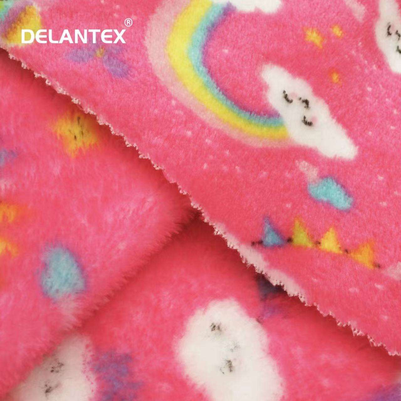 Delantex China Cheap Wholesale Custom Polyester Printed Fall Winter Brushed Flannel Fabric Manufacturer for Girl Flannels