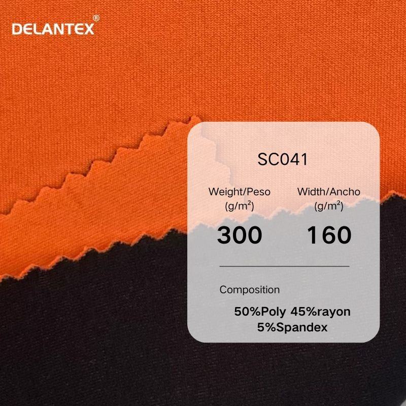 Delantex 300GSM 50%polyester 45%rayon 5%spandex Scuba Jersey Material Fabric
