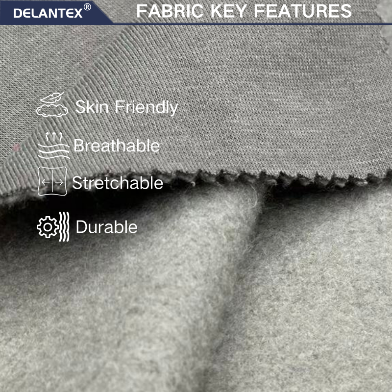 Delantex Winter Hot Selling Hoodie Comfortable Fabric 275gsm Thick and Textured Fabric