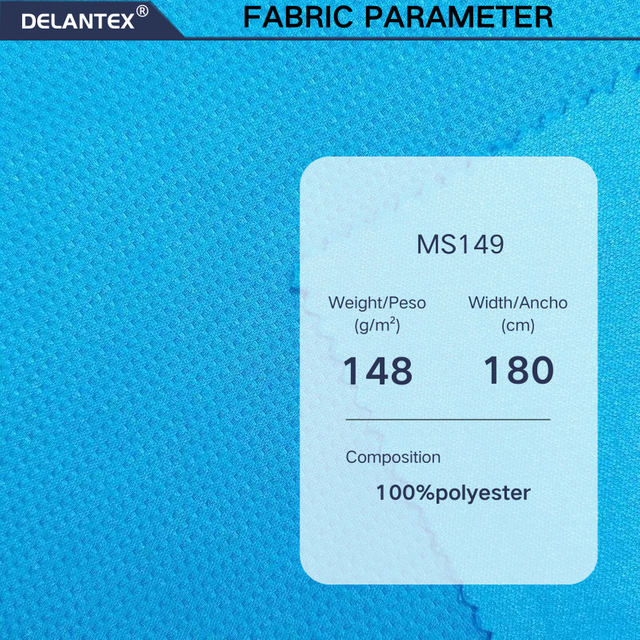 Delantex Wholesale of Blue Mesh Fabric 148gsm 180cm Free Sample
