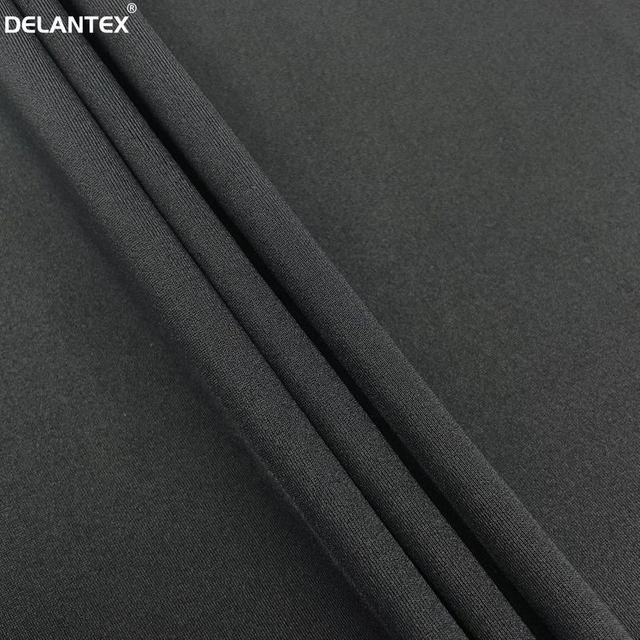 Delantex High Quality 250gsm Shinny Stretch Spandex Polyester Fabric for Sportswear