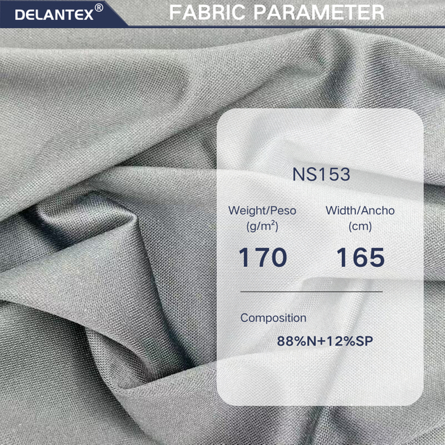 Delantex 165cm 170gsm Nylon Spandex Fabric for Swim and Yoga Clothing