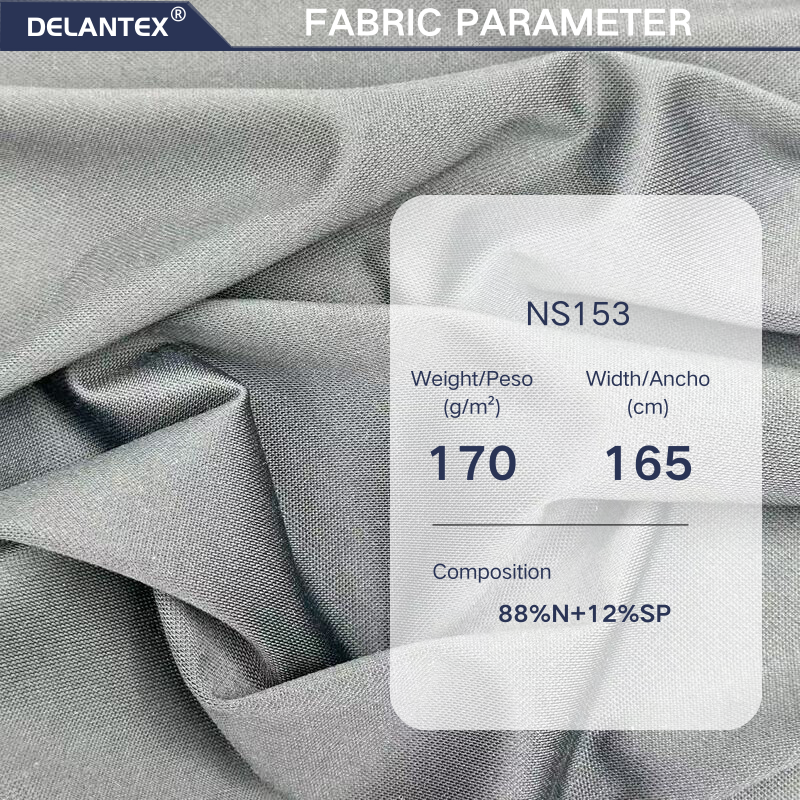 Delantex 165cm 170gsm Nylon Spandex Fabric for Swim and Yoga Clothing