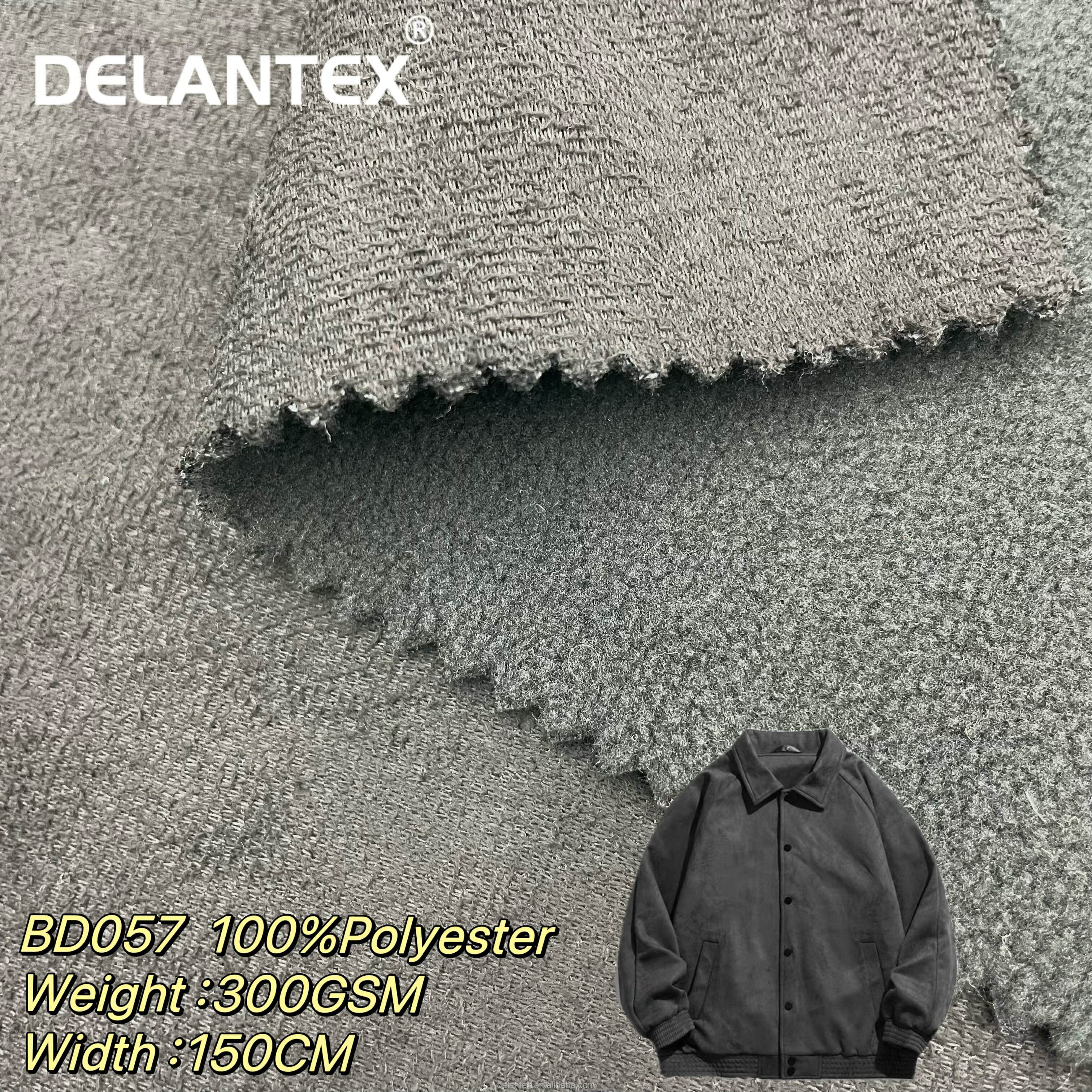 Delantex Suede Bonded Polar Fleece Fabric Cold Proof Fabric for Winter Jacket