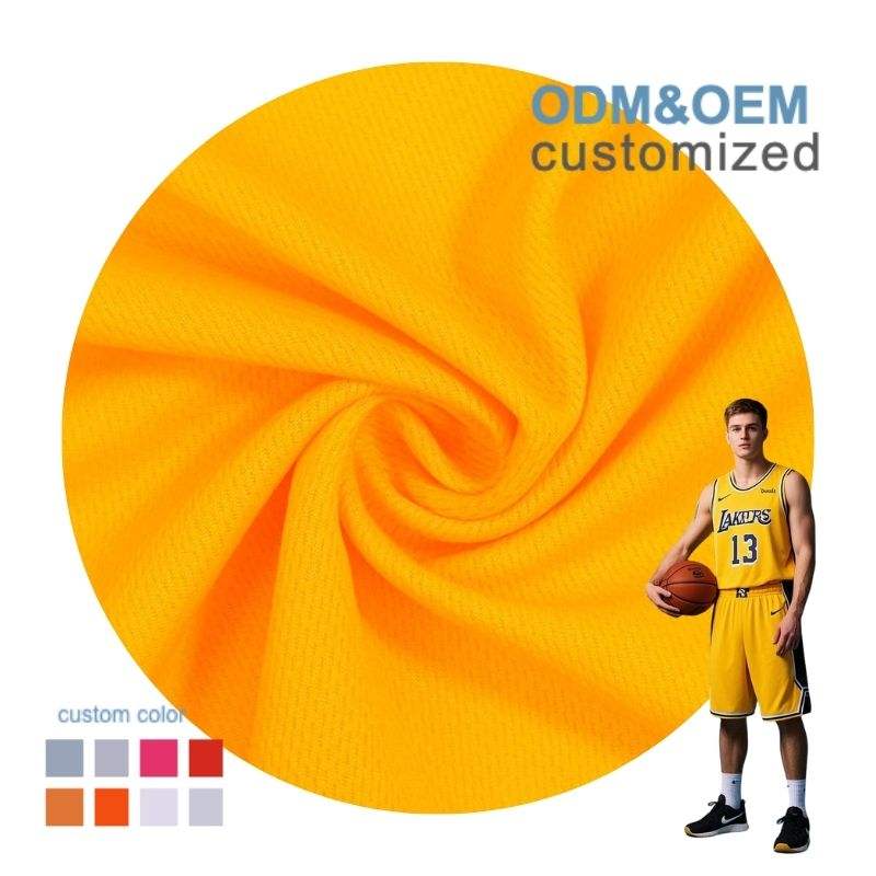 Delantex 100% Polyester Quick Dry Bird Eye Mesh Basketball T-Shirt Jersey Fabric for Girls' Sportswear Outdoor Use