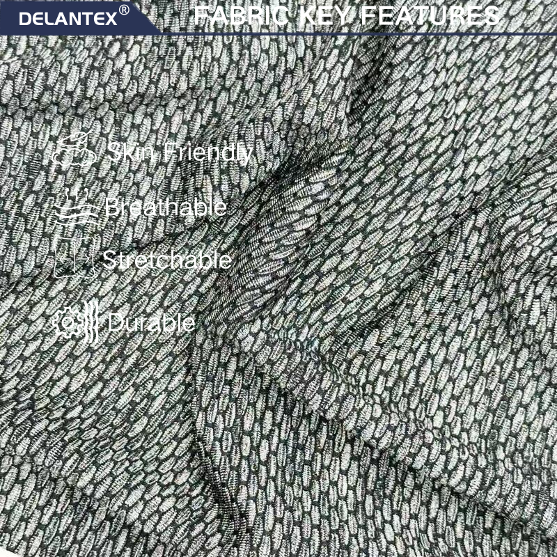Delantex 4 Way Nylon Spandex Fabric Gym 165gsm 160cm Soft Comfortable Stretch Fabric