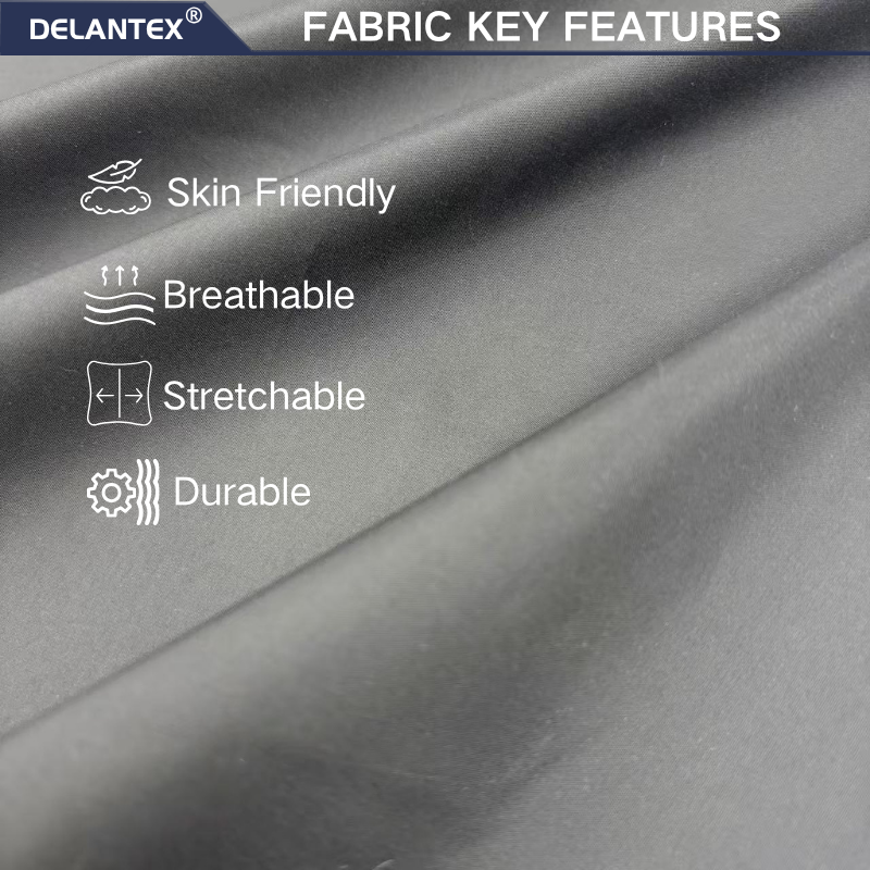 Delantex 80GSM 100% Polyester Cerro Coated Pongee Fabric Lightweight Sport Fabric for Lining Flexible Fabric Manufacturer