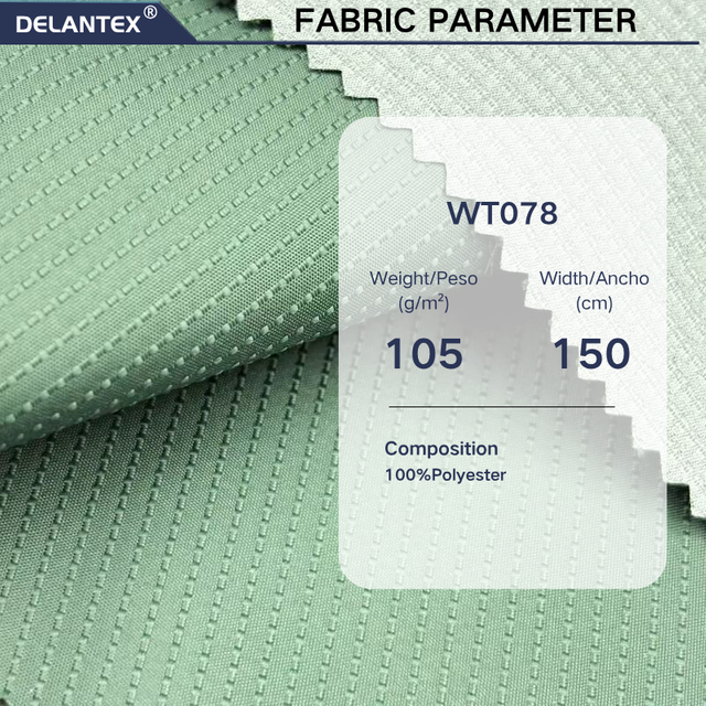 Delantex Coated Chain Pattern Waterproof 105gsm 100% Polyester Pongee Fabric For Sportswear and Casual Wear one-stop fabric solution provider