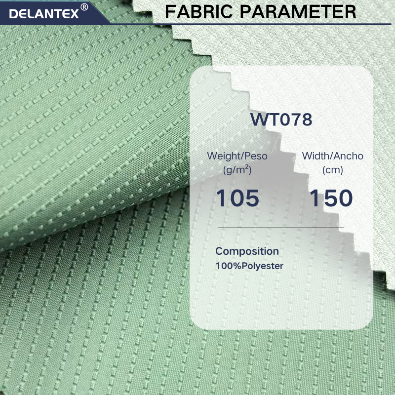 Delantex Coated Chain Pattern Waterproof 105gsm 100% Polyester Pongee Fabric For Sportswear and Casual Wear one-stop fabric solution provider