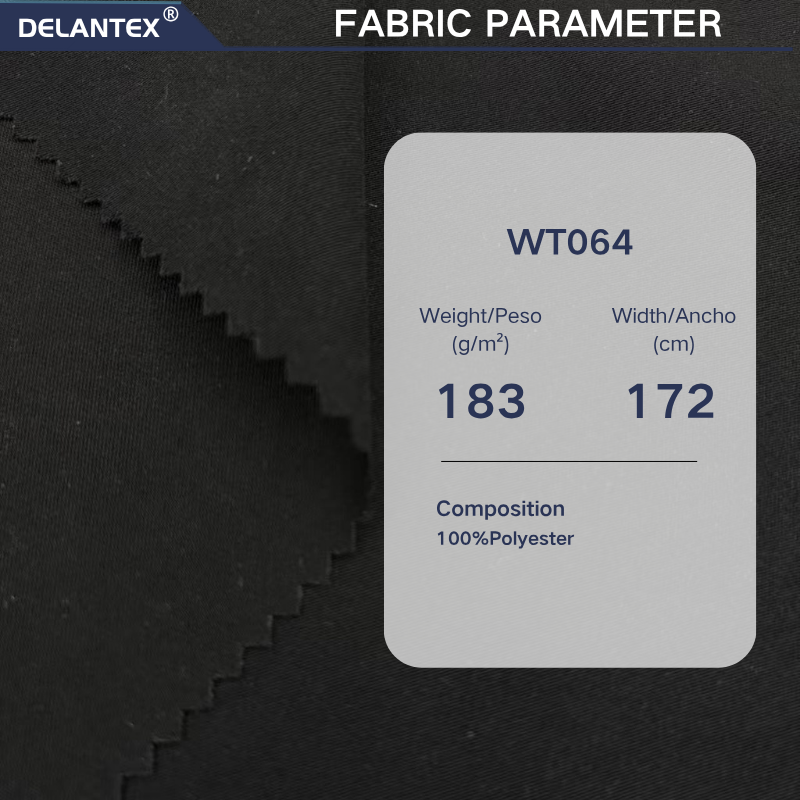 Delantex 183GSM 100% Polyester Abrasion Resistant Woven Plain Dyed Double Layer Fabric for Clothing Pants Flexible Fabric Manufacturer