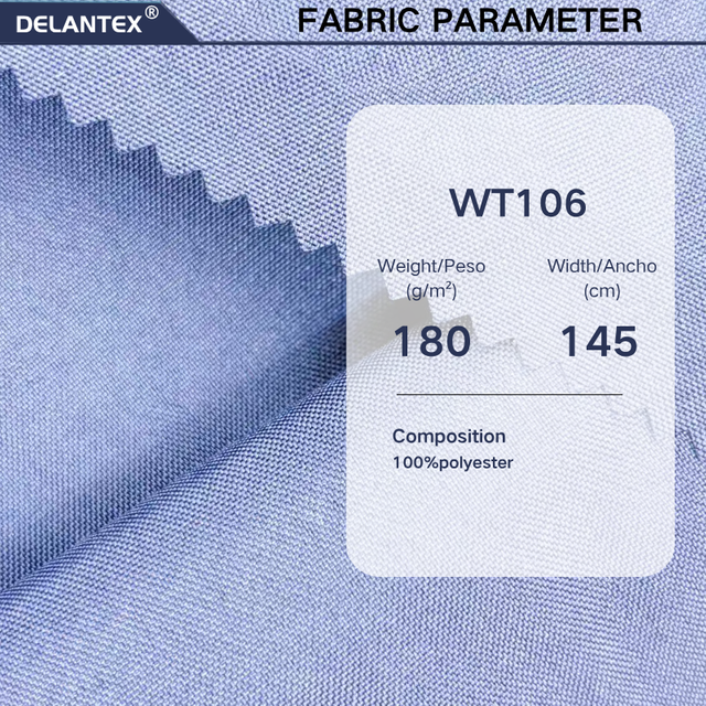 Delantex Plain Woven Fabric 100% Polyester 180GSM 145CM For Jacket Pants Workwear with flexible order quantities
