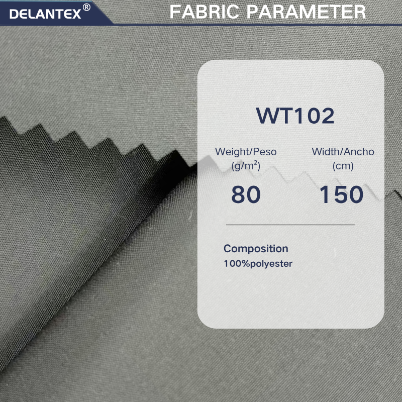 Delantex 80GSM 100% Polyester Cerro Coated Pongee Fabric Lightweight Sport Fabric for Lining Flexible Fabric Manufacturer