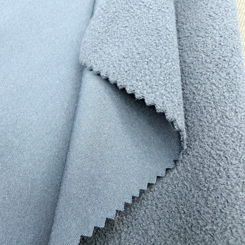 Flexible Fabric Manufacturer 96% Polyester 4%spandex Windproof Bonded Polar Fleece Fabric 280gsm Outdoor Garment for Jacker Coat