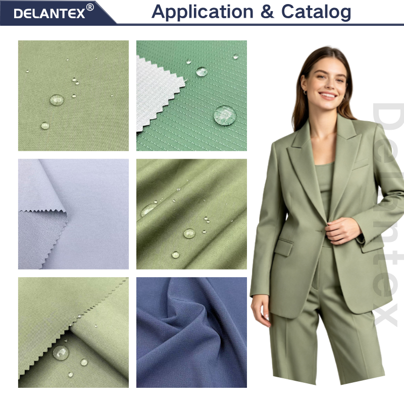 Delantex 100% Polyester 110gsm Plain Peach Skin Woven Fabric Breathable Waterproof Customized Colors Garment OEM fabric customization