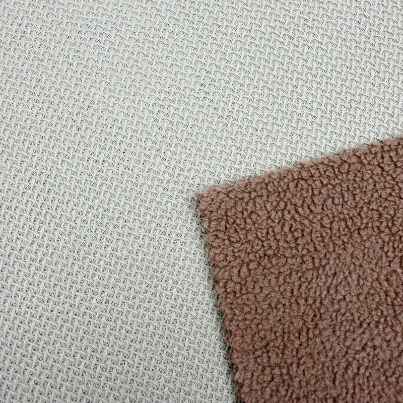32S Cotton Herringbone Laminated Polar Fleece Soft Handfeel Warm Composite Textile For Men Women Winter Hoodies Jacket Clothing Flexible Fabric Production for Apparel