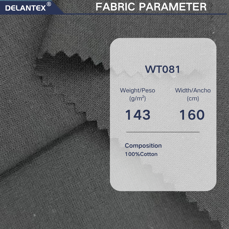 Delantex 100% Cotton Plain Dyed Boys School Uniform Fabric Anti-static Medium Weight Poplin Fabric manufacturer