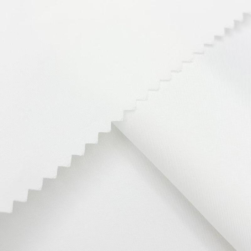 Delantex White 100% Polyester Peach Skin Style Medium Woven Twill Fabric for Sleepwear Dresses Trousers with Flexible Order Quantities