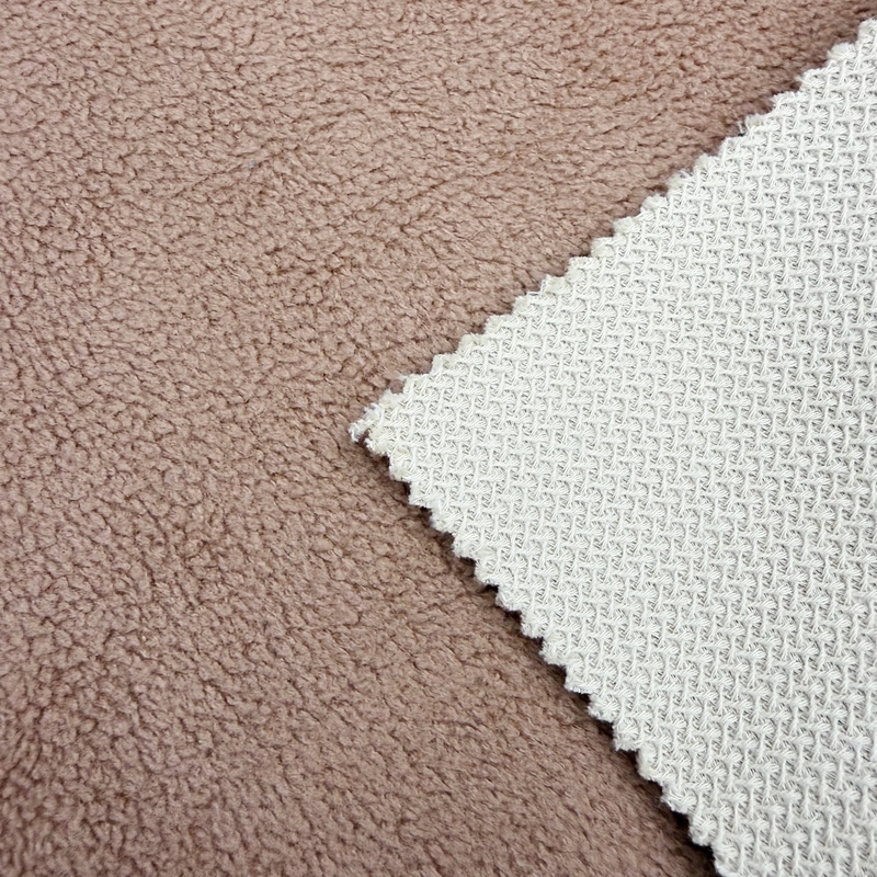 32S Cotton Herringbone Laminated Polar Fleece Soft Handfeel Warm Composite Textile For Men Women Winter Hoodies Jacket Clothing Flexible Fabric Production for Apparel