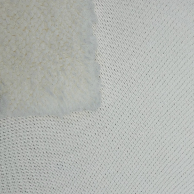 Cotton Bonded Sherpa Sweatshirt Fabric Soft Comfortable Breathable Knit Fabric For Hoodie Sweatshirt Pullover Winter Garments Rapid Fabric Prototyping