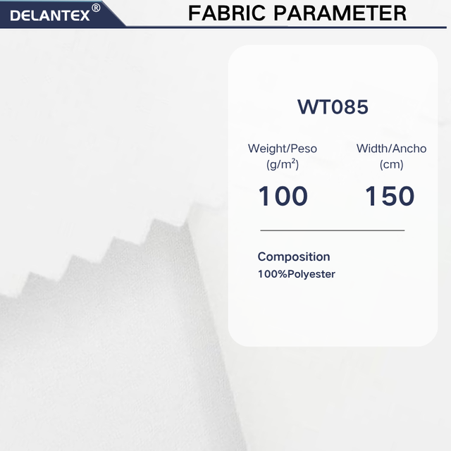 Delantex White 100gsm 100% Polyester 100D High Elastic Woven Fabric for Daily Wear Blouse Trousers with flexible order quantities