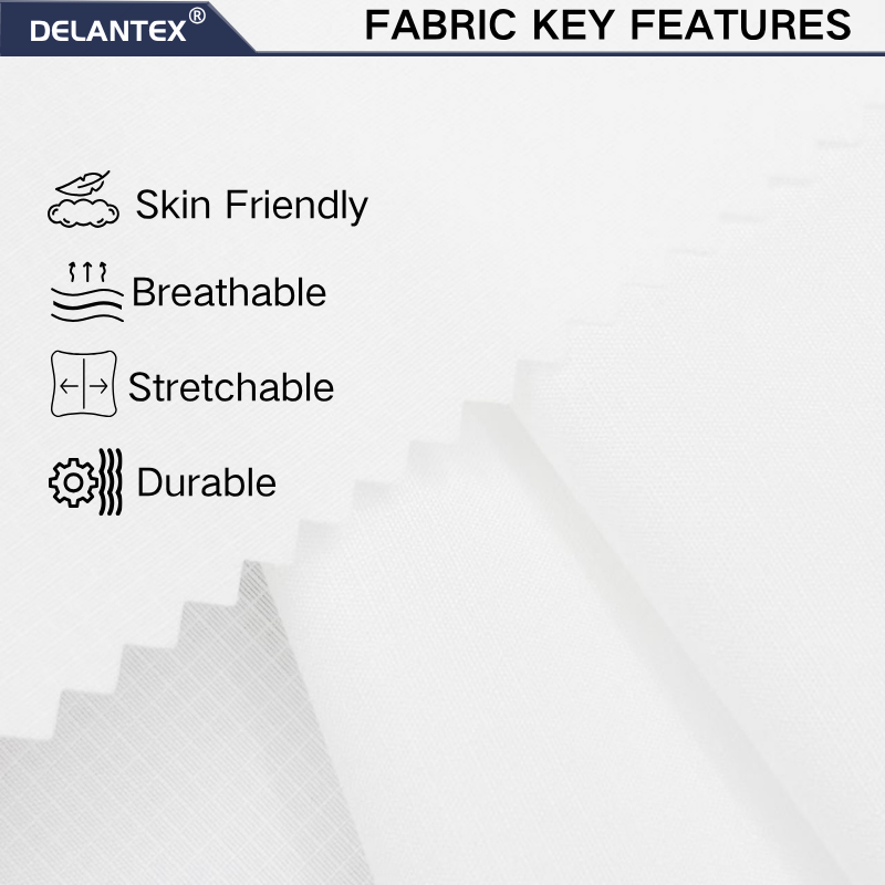 Delantex 120gsm 100%Polyester Oxford Fabric Windproof Functional Fabric for Outdoor Jackets Coats