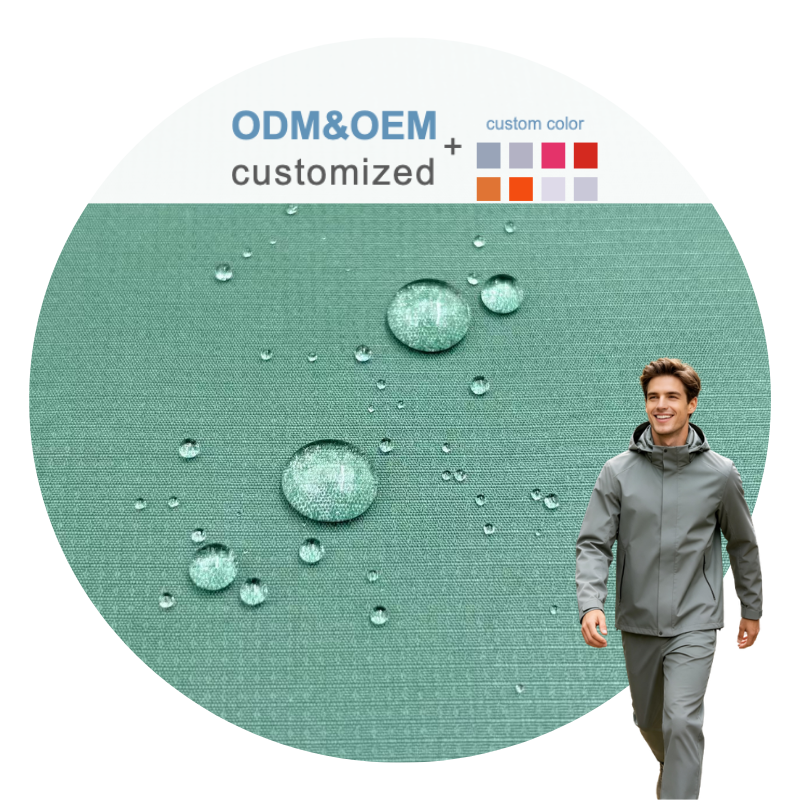 Delantex 100% Polyester 135gsm Plaid Pongee Fabric Coated Texture Custom Colors Garment OEM fabric customization