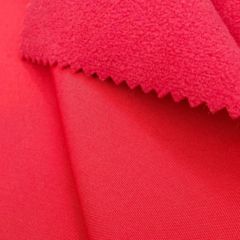 Custom Fabric Manufacturerd Color Quick Dry Windproof Stretch Bonded Polar Fleece Fabric Wholesale
