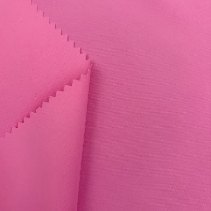 Delantex 100gsm Pink 100% Polyester 280T Matte Pongee Fabric 75D*75D Lightweight Soft Fabric for Lining Outdoor Coat flexible fabric manufacturer