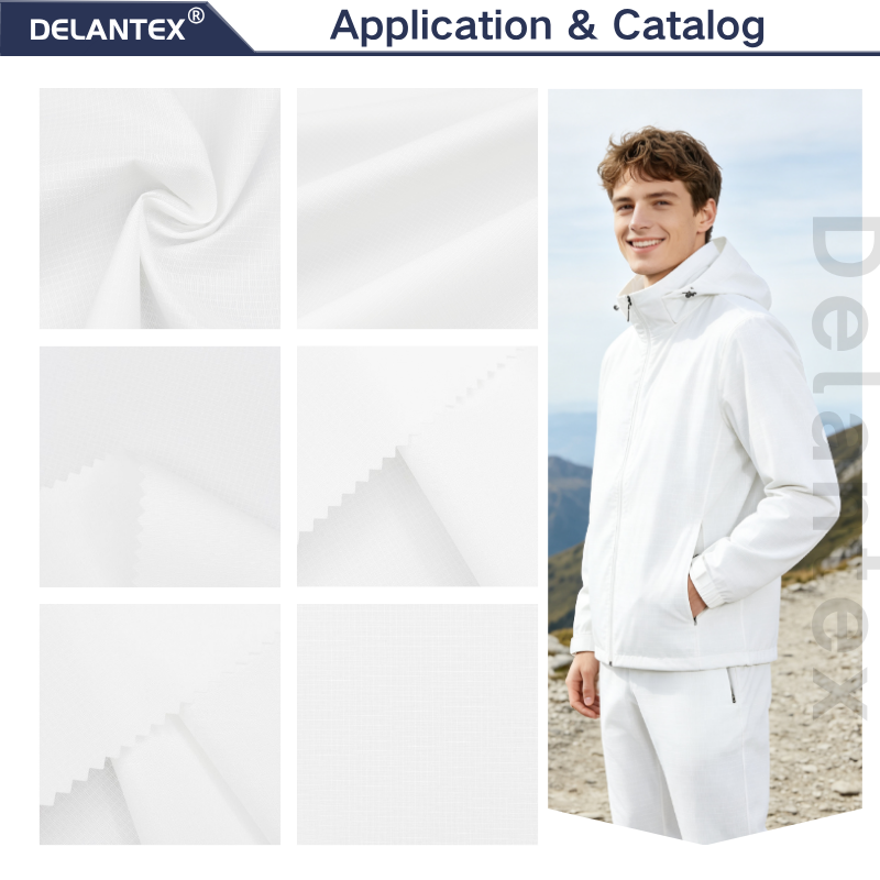 Delantex 120gsm 100%Polyester Oxford Fabric Windproof Functional Fabric for Outdoor Jackets Coats
