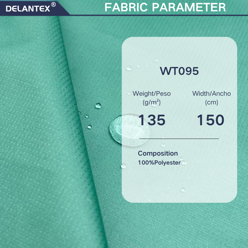Delantex 100% Polyester 135gsm Plaid Pongee Fabric Coated Texture Custom Colors Garment OEM fabric customization