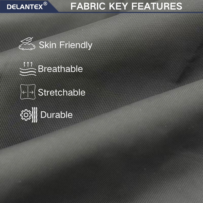 Delantex Custom Wholesale 125gsm 100% Polyester Imitation Memory Woven Fabric Smooth Handfeel for Down Jacket custom fabric manufacturer