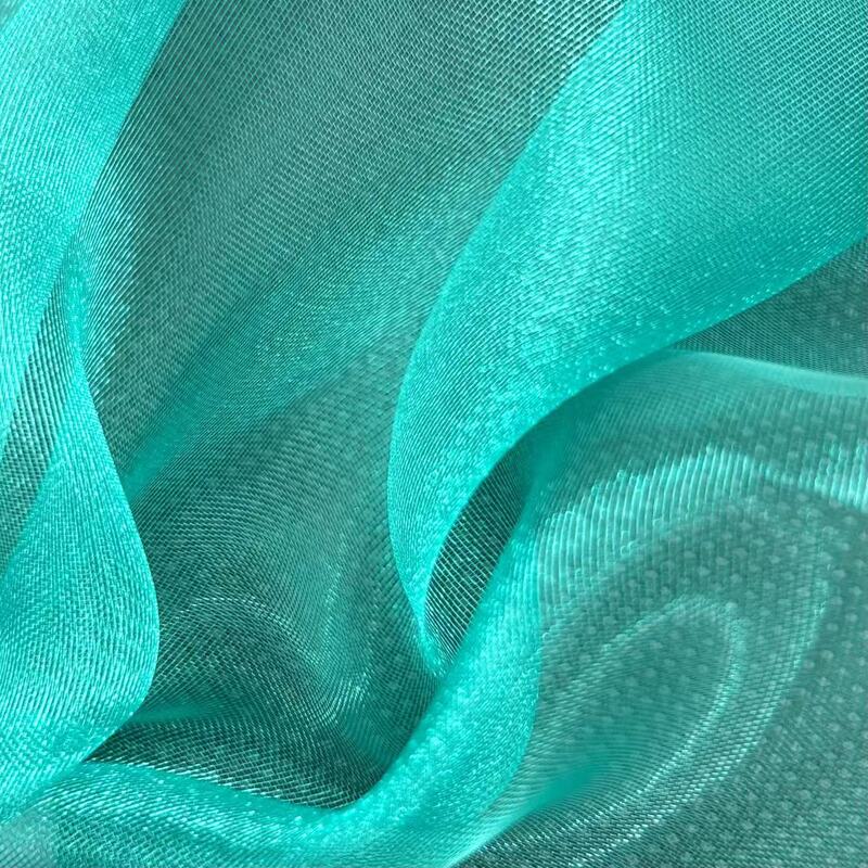 Delantex Custom Wholesale 26gsm 100% Polyester Shiny Organza Fabric For Dress custom fabric manufacturer