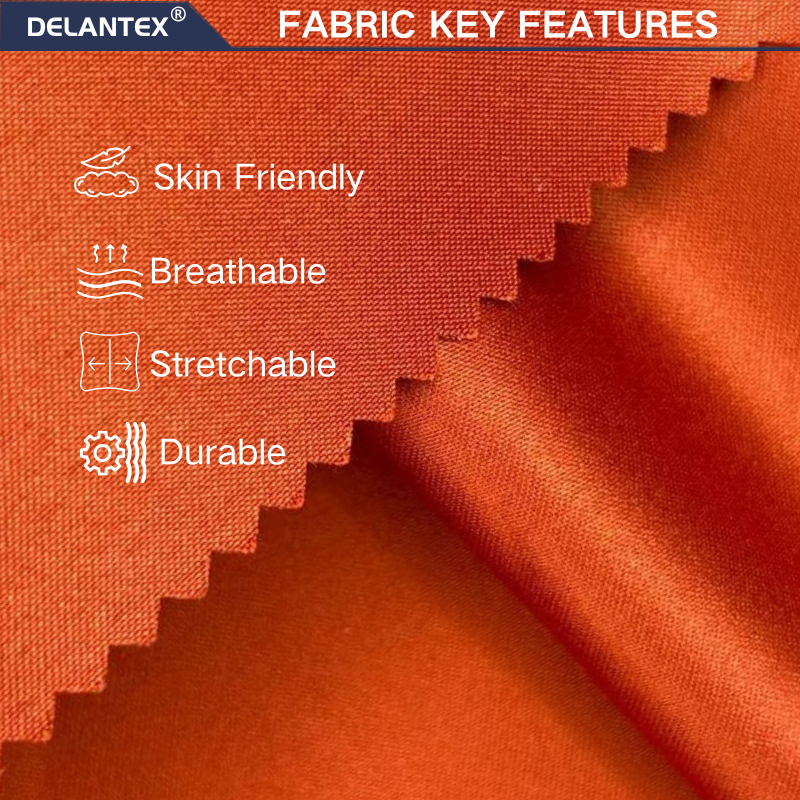 Delantex Plain Dyed 160gsm 100% Polyester Woven Shiny Satin Fabric For Apparel &Dresses one-stop fabric solution provider