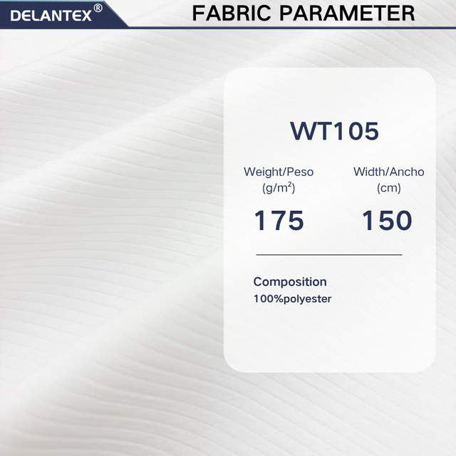 Delantex 0.4cm Double Layer Vertical Stripe T8 Woven Fabric 100% Polyester 175GSM 150CM For Dress Blouse Pants
