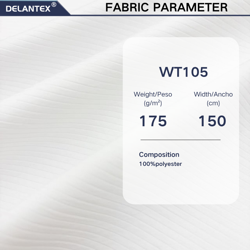 Delantex 0.4cm Double Layer Vertical Stripe T8 Woven Fabric 100% Polyester 175GSM 150CM For Dress Blouse Pants