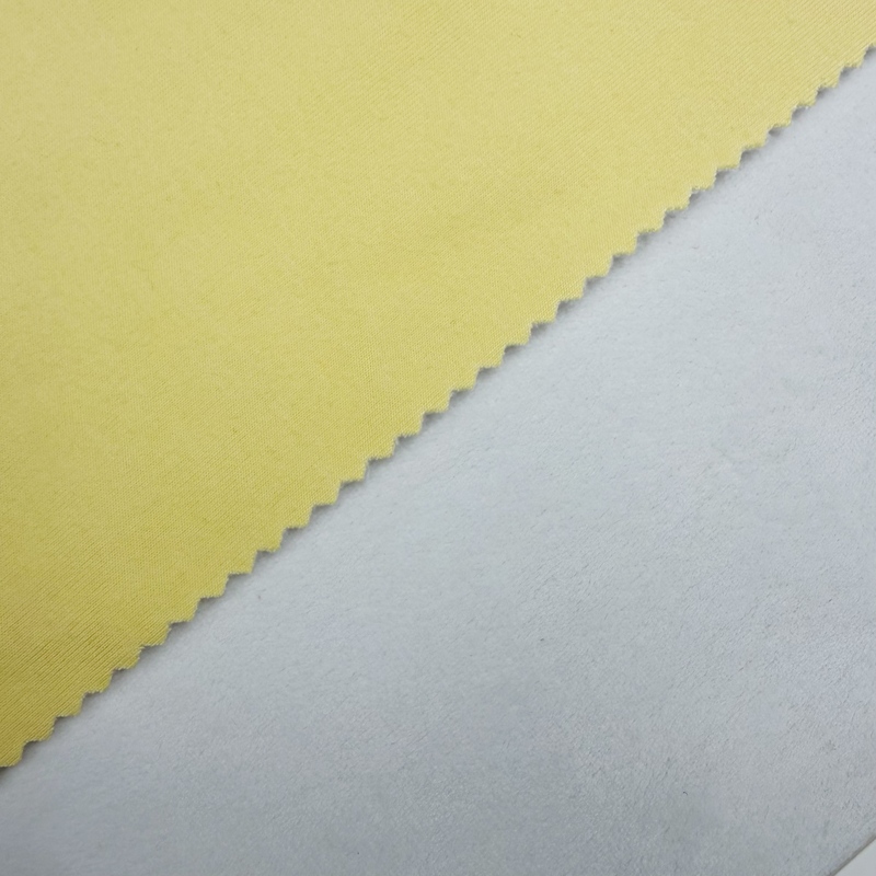 Cotton Jersey Fabric Laminated With Super Soft Fleece Comfortable Warm Composite Fabric For Pajama Lining Hoodie Winter Casual Garments One-stop Fabric Solution Provider