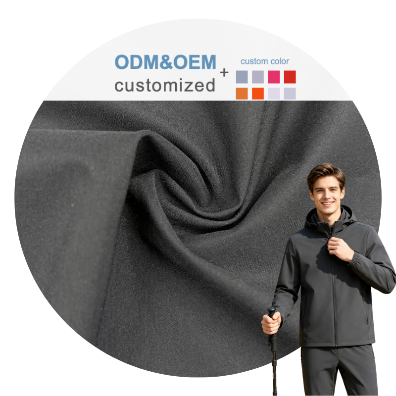 Delantex Flexible Production for Apparel 120GSM 100% Polyester T400 Mechanical Stretch Woven Fabric for Outdoor Windbreaker Hiking Coat